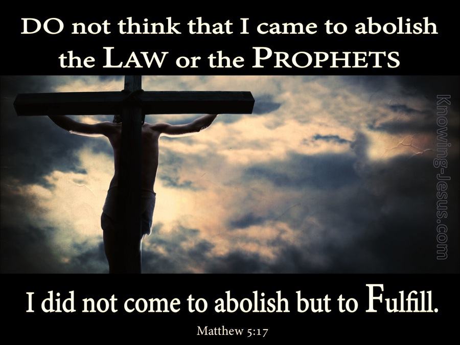 Matthew 517 Not To Abolish But To Fulfil The Law (blue)