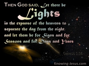 Genesis 1:14 Lights For Signs, Seasons, Days And Years (pink)