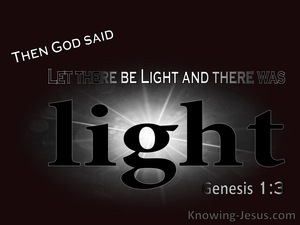 Genesis 1:3 God Said Let There Be Light (black)