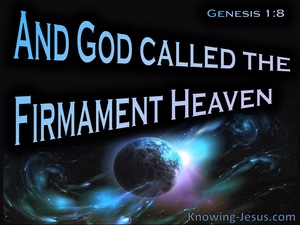 Genesis 1:8 God Called The Firmament, Heaven (black)