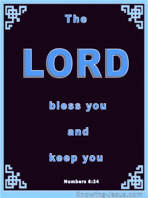 Numbers 6:24 The Lord Bless You (blue)