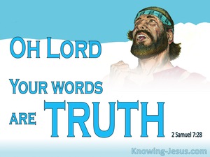 2 Samuel 7:28 You Are God Your Words Are Truth (blue)