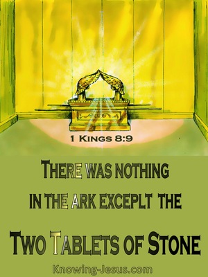 1 Kings 8:9 Nothing In The Ark But Two Tablets Of Stone (sage)