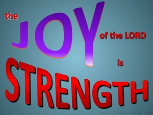 Nehemiah 8:10 The Joy Of The Lord Is Strength (purple)