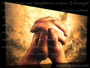 Job 2:9 Those Sons And Daughters Whom I Have Brought Forth (brown) 