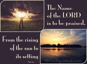 Psalm 113:3 The Name Of The Lord Is To Be Praised (beige)