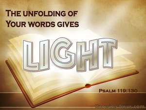 Psalm 119:130 Your Word Gives Light (beige)