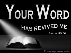 Psalm 119:50 Your Word Has Revived Me (gray)