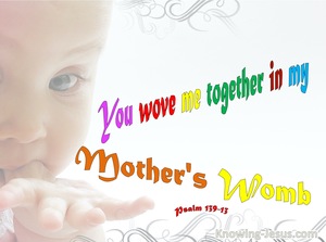 Psalm 139:13 You Wove Me Together In My Mother's Womb (beige)