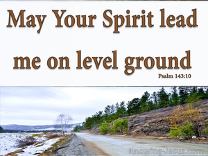 Psalm 143:10 Lead Me On Level Ground (brown)