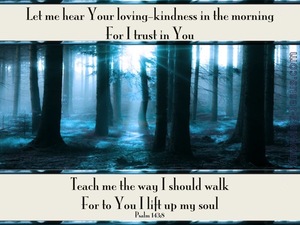 Psalm 143:8 Teach Me The Way I Should Walk (blue)