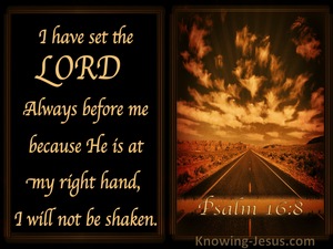 Psalm 16:8 The Lord Is Before Me (brown)