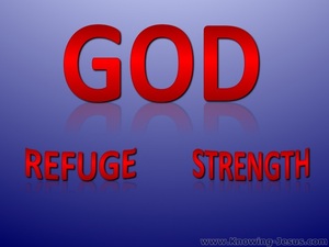 Psalm 46:1 God Is Our Refuge And Strength (red)