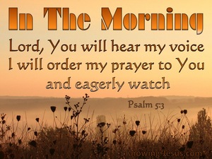 Psalm 5:3 In The Morning I Pray To You (orange)