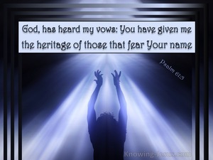 Psalm 61:5 For God Has Heard My Vows (blue)