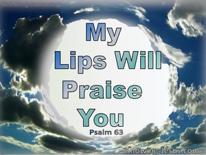 Psalm 63:3 My Lips Will Praise You (aqua)