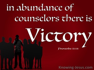 Proverbs 11:14 In Abundance Of Counsellors (red)