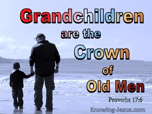 Proverbs 17:6 Grandchildren Are The Crown Of Old Men (blue)