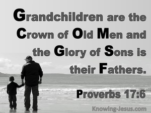 Proverbs 17:6 Grandchildren Are The Crown Of Old Men (gray)