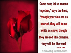 Isaiah 1:18 Come Let Us Reason Together (red)