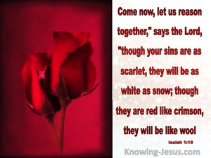 Isaiah 1:18 Come Let Us Reason Together (red)