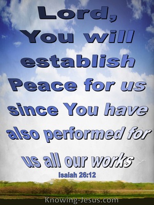 Isaiah 26:12 Your Will Establish Peace (blue)