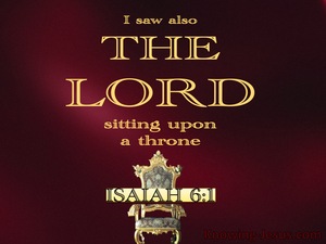 Isaiah 6:1 The Lord Sitting Upon A Throne (red)