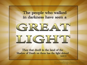Isaiah 9:2 The People In Darkness Have Seen A Great Light (gold)