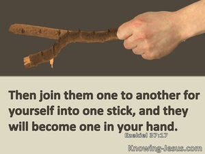 Ezekiel 37:17 Then Join Them For Yourself One To Another Into One Stick (beige)
