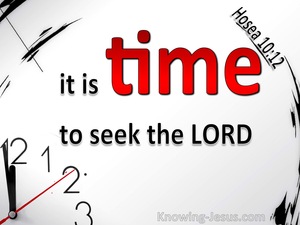 Hosea 10:12 Break Up Your Fallow Ground It Is Time To Seek The Lord (red)