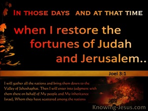 Joel 3:1 In The Day Of The Lord I Will Restore The Fortune Of Judah (yellow)