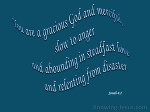 Jonah 4:2 God is Gracious (aqua)