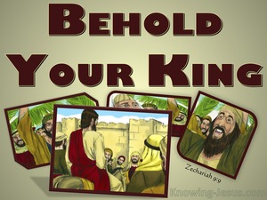 Zechariah 9:9 Behold Your King Is Coming (gold)