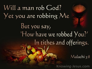 Malachi 3:8  WIll A Man Rob God (brown)