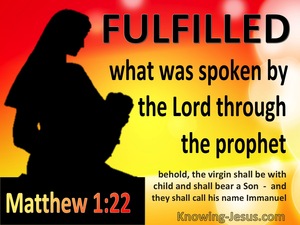Matthew 1:22 To Fulfill What Was Spokne By The Lord Through Prophets (red)