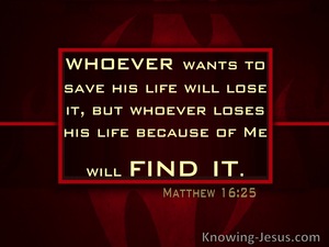 Matthew 16:25 Whoever will lose His life (red)