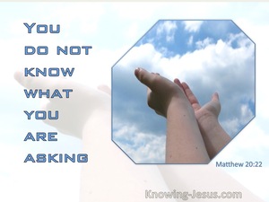 Matthew 20:22 Ye Know Not What Ye Ask (cream)