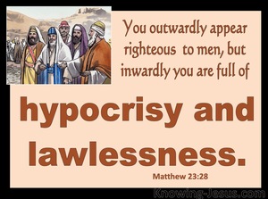 Matthew 23:28 You Are Full Of Hypocrisy (brown)