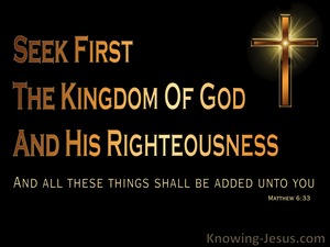 Matthew 6:33 Seek First the Kingdom (gold)