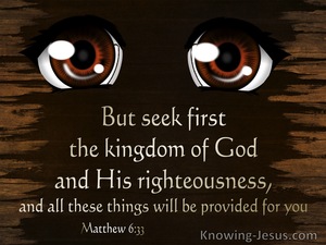 Matthew 6:33 Seek First the Kingdom (brown)
