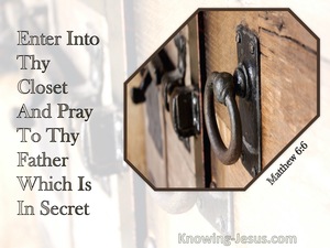 Matthew 6:6 When Thou Hast Shut Thy Door, Pray To Thy Father Which Is In Secret (beige)
