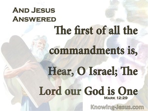 Mark 12:29 The Lord Our God Is One Lord (white)