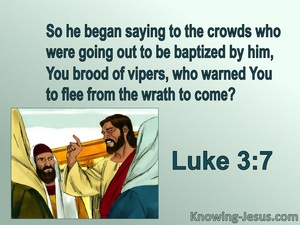 Luke 3:7 You Brood Of Vipers (green)