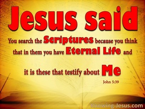 John 5:39 These Are They Which Testify Of Me (red)