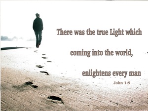 John 1:9 Jesus The True Light (white)