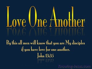 John 13:35 Love One Another (yellow)