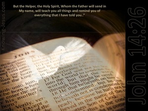 John 14:26 The Holy Spirit Whom The Father Will Send (brown)
