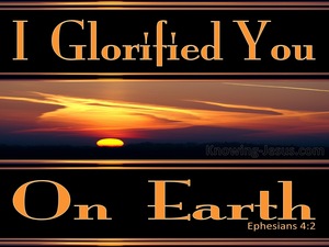 John 17:4 I Have Glorified You (black)