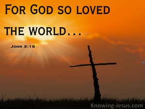 John 3:16 God So Loved The World (orange)