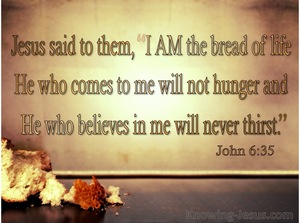 John 6:35 I am the bread of life (yellow)